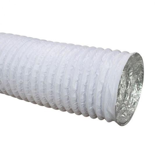 5m White Combi Ducting — Reflective Outer with Dual-Layer Construction