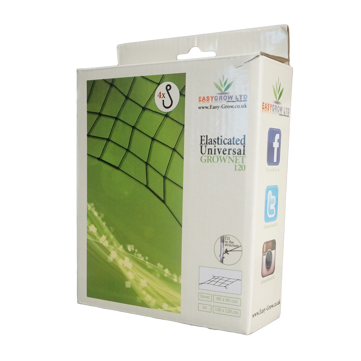 Easy Grow Elastic Universal Grow Net — 60cm x 60cm - 1.2m x 1.2m